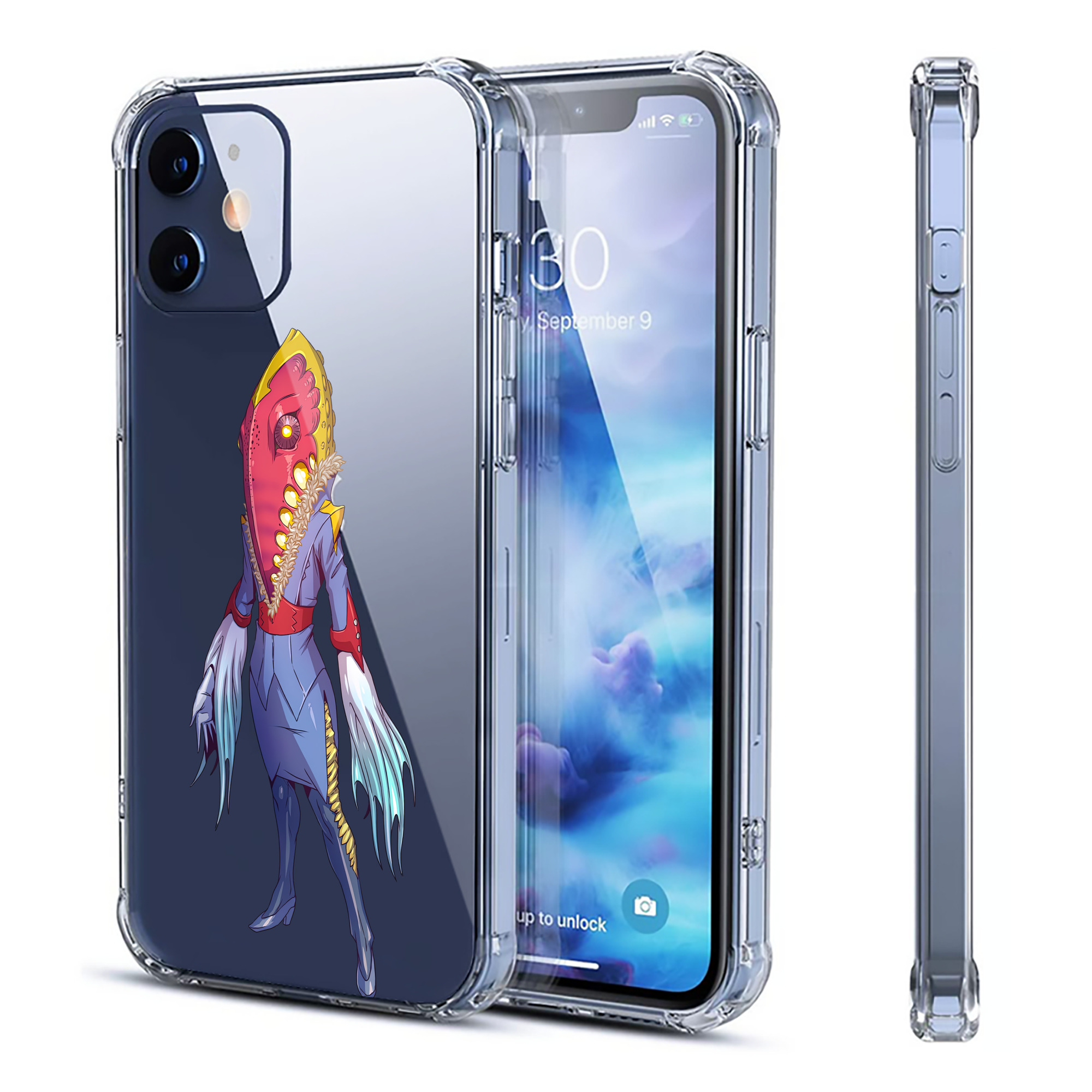 （画像用） ウルトラマン Ultraman 【iPhone 12シリーズ対応】透明スマホケース（クリアソフトケース）